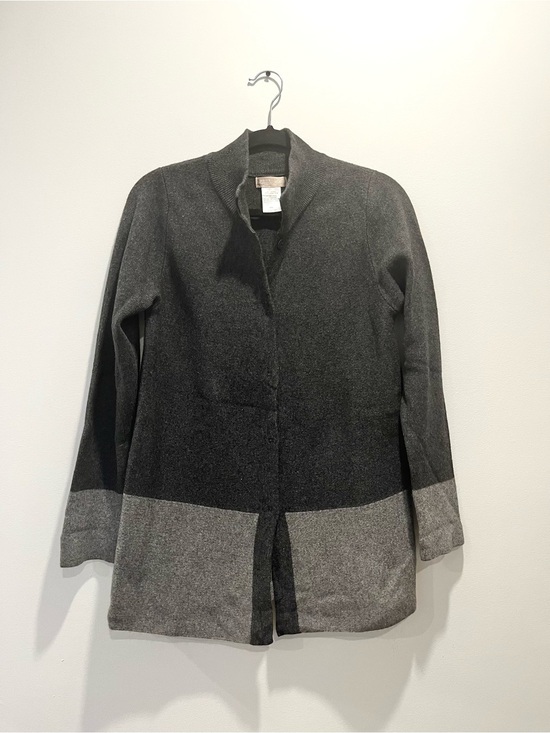 Hekla & Co Sweaters - Vintage Cashmere Merino Wool Hekla & Co Snap Front Gray Knit Sweater Cardigan M